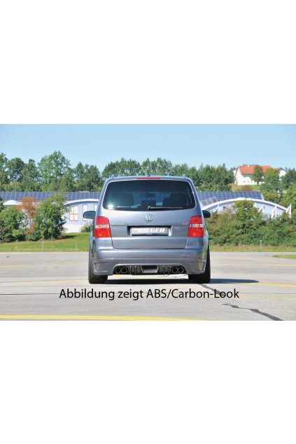 Rieger spoiler pod zadní nárazník pro Volkswagen Touran 1T van r.v. 03/03-10/06, plast ABS bez povrchové úpravy