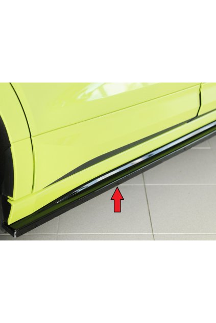 Rieger spoiler pod boční práh mont. strana pravá pro Škoda Enyaq iV RS SUV (5AZ), 07/21-, plast ABS lakovaný do černé lesklé barvy