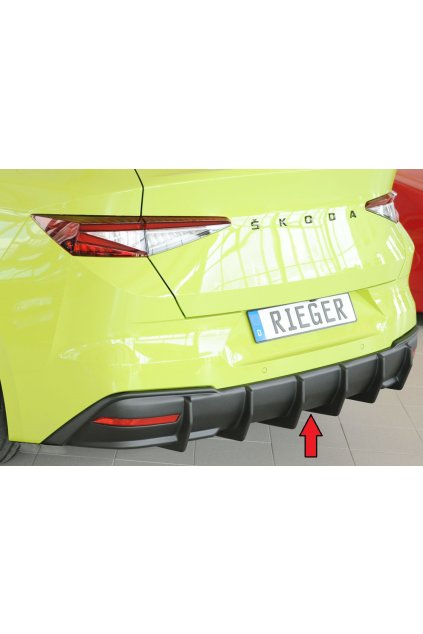 Rieger vložka zadního nárazníku (pro vozy s tažným zařízením) pro Škoda Enyaq iV RS SUV (5AZ), plast ABS bez povrchové úpravy