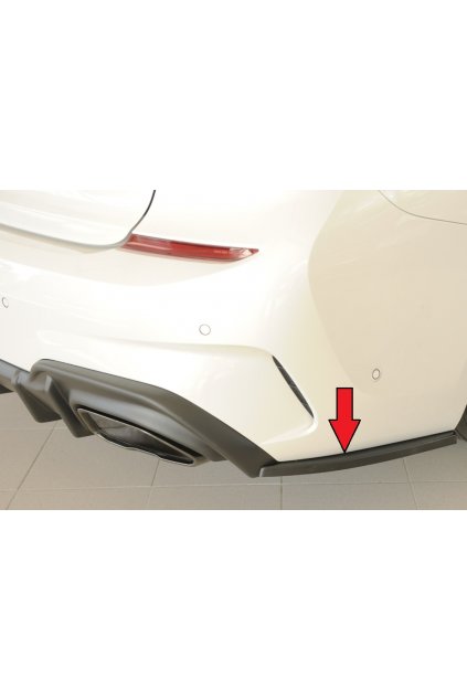 Rieger spoiler pod zadní nárazník na pravé straně pro BMW řada 3 G21 touring r.v. 03/19-06/22, plast ABS bez povrchové úpravy