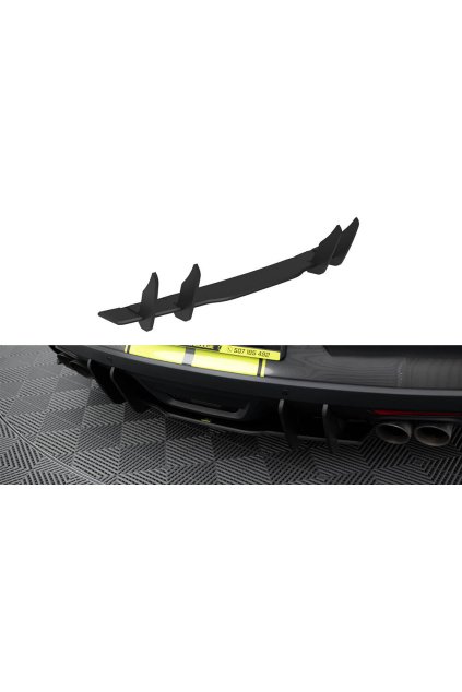 Maxton Design "Street Pro" difuzor zadního nárazníku pro Ford Mustang Mk6 GT, plast ABS bez povrchové úpravy