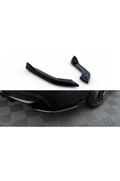 Maxton Design boční difuzory pod zadní nárazník ver.1 pro BMW řada 4 F36, černý lesklý plast ABS, M-Pack