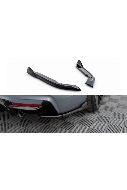 Maxton Design boční difuzory pod zadní nárazník v.5 pro BMW řada 4 F32, černý lesklý plast ABS, M-pack