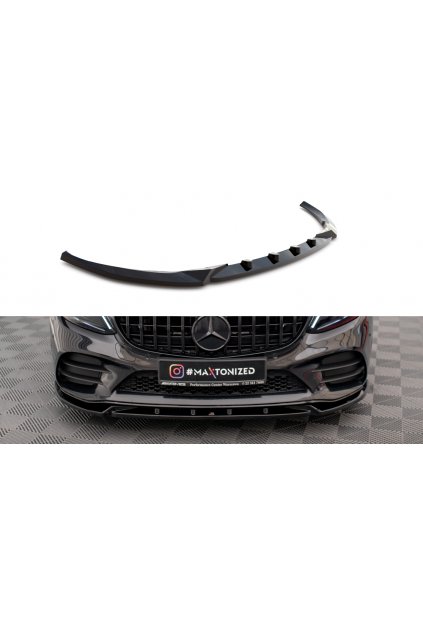 Maxton Design spoiler pod přední nárazník ver.2 pro Mercedes třída C W205 Facelift/AMG-Line/Coupe, W205 Facelift/AMG-Line/Sedan, černý lesklý plast ABS