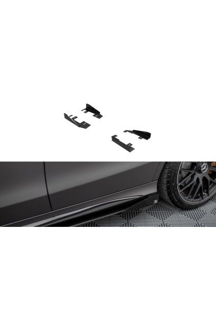 Maxton Design křidélka bočních difuzorů pro Mercedes třída C W205 Facelift/63 AMG/Sedan/Estate, plast ABS bez povrchové úpravy