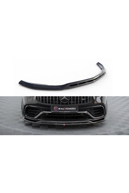 Maxton Design spoiler pod přední nárazník pro Mercedes GLC Coupe/C253 /63 AMG, Coupe/C253 Facelift /63 AMG, SUV/X253 /63 AMG, SUV/X253 Facelift /63 AMG, černý lesklý plast ABS