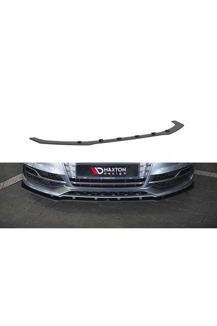 Maxton Design "Street Pro" spoiler pod přední nárazník pro Audi A3 8V, plast ABS bez povrchové úpravy, s červenou linkou, S-Line Sedan