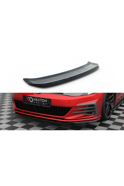 Maxton Design spoiler pod přední nárazník ver.5 pro Volkswagen Golf GTI Mk7 Facelift, černý lesklý plast ABS