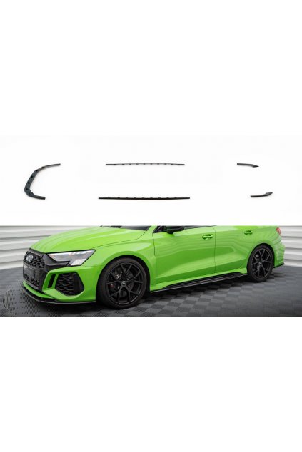 Maxton Design sada splitterů pro Audi RS3 8Y, materiál pravý karbon, Sedan
