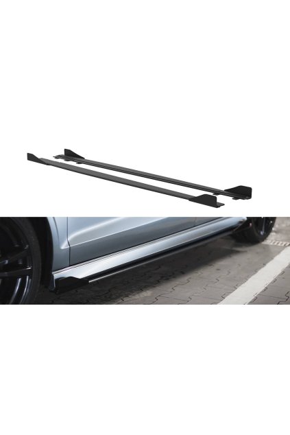Maxton Design "Street Pro" difuzory pod boční prahy s křidélky pro Audi S3 8V, plast ABS bez povrchové úpravy, Sedan