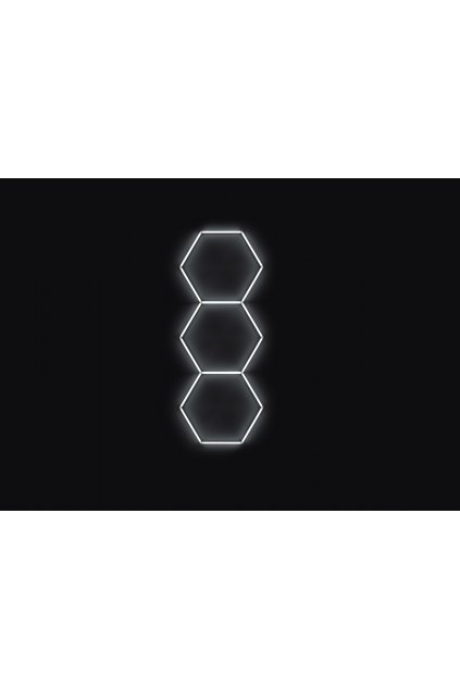 Kompletní LED hexagonové svítidlo bílé 6500 K, rozměr 3 elementy 97 x 246 cm