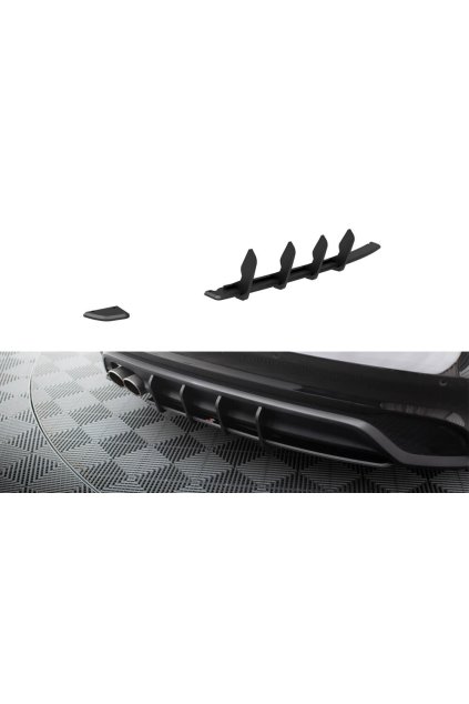 Maxton Design "Street Pro" difuzor zadního nárazníku pro Jaguar XE Mk1 Facelift, plast ABS bez povrchové úpravy