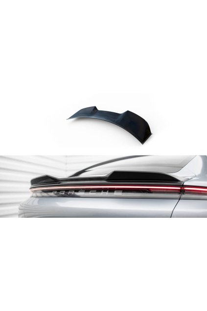 Maxton Design prodloužení spoileru 3d pro Porsche Taycan Mk1, černý lesklý plast ABS