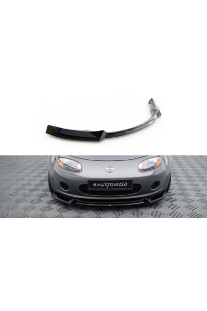 Maxton Design spoiler pod přední nárazník ver.2 pro Mazda Mx-5 Mk3 NC, černý lesklý plast ABS