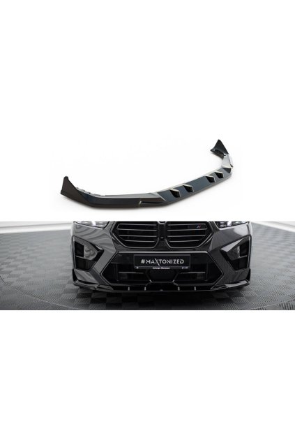 Maxton Design spoiler pod přední nárazník ver.2 pro BMW X5 M F95 Facelift, černý lesklý plast ABS