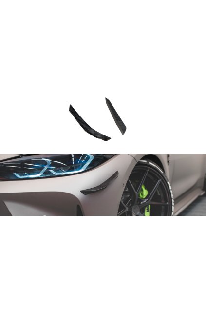 Maxton Design Carbon Division přítlačná křidélka nárazníku pro BMW M4 G82, materiál pravý karbon