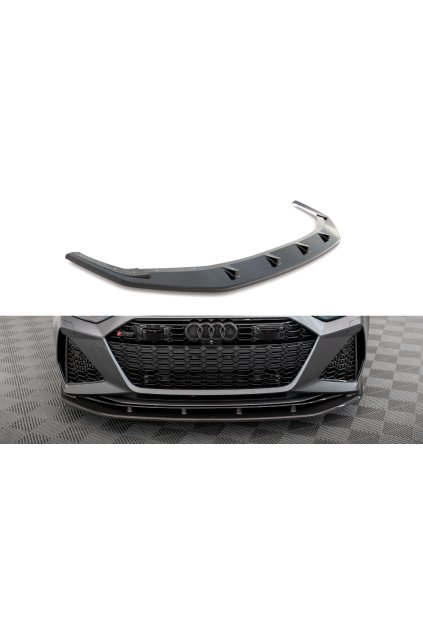 Maxton Design Carbon Division spoiler pod přední nárazník pro Audi RS6 C8, materiál pravý karbon