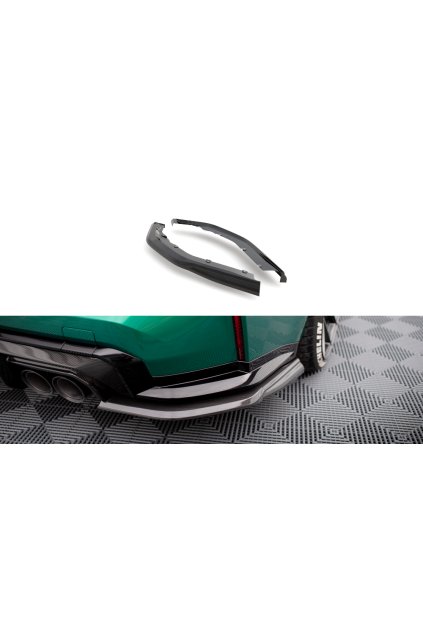 Maxton Design Carbon Division boční difuzory pod zadní nárazník pro BMW M3 G80, materiál pravý karbon