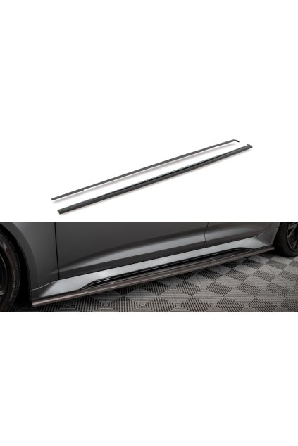 Maxton Design difuzory pod boční prahy pro Audi RS7 C8, materiál pravý karbon
