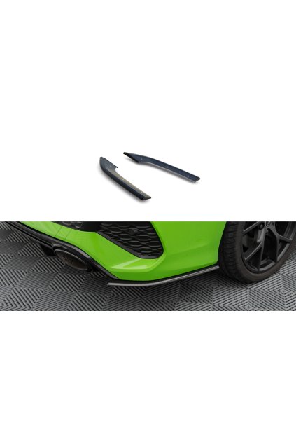 Maxton Design Carbon Division boční difuzory pod zadní nárazník pro Audi RS3 8Y, materiál pravý karbon, Sedan