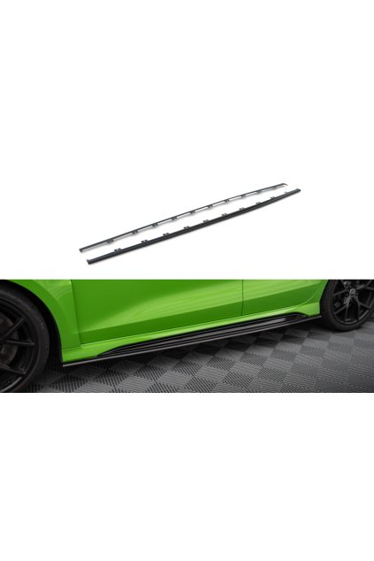 Maxton Design difuzory pod boční prahy pro Audi RS3 8Y, materiál pravý karbon, Sedan