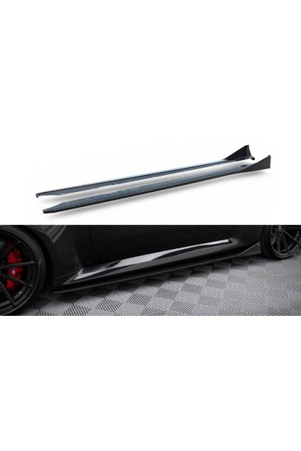 Maxton Design difuzory pod boční prahy pro BMW M2 G87, materiál pravý karbon
