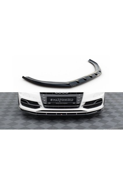 Maxton Design spoiler pod přední nárazník pro Audi A3 8V, černý lesklý plast ABS, Sportback/Hatchback S-Line