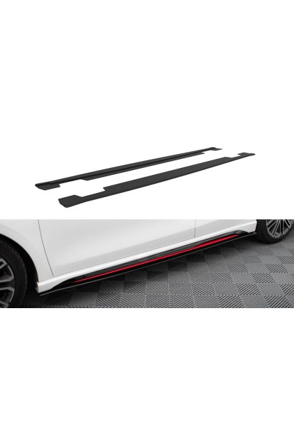 Maxton Design "Street Pro" difuzory pod boční prahy pro Kia Proceed Mk1 GT, plast ABS bez povrchové úpravy