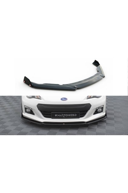 Maxton Design spoiler pod přední nárazník ver.1 s křidélky pro Subaru BRZ Mk1, černý lesklý plast ABS