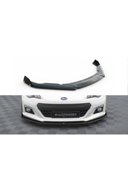 Maxton Design spoiler pod přední nárazník ver.1 s křidélky pro Subaru BRZ Mk1, černý lesklý plast ABS