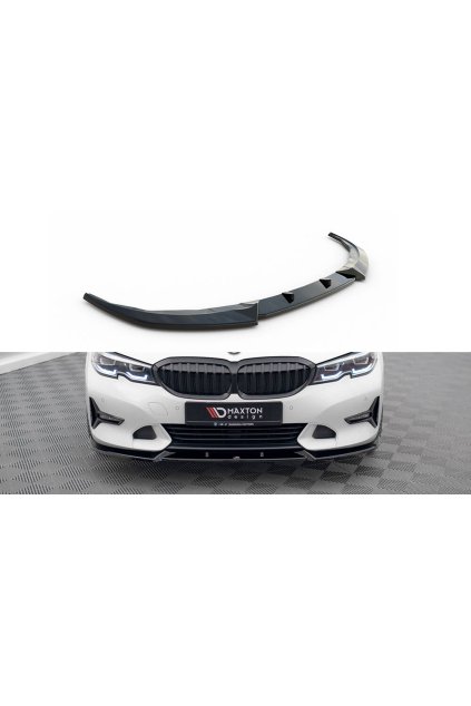 Maxton Design spoiler pod přední nárazník pro BMW řada 3 G20, G21, černý lesklý plast ABS, pouze Sportline