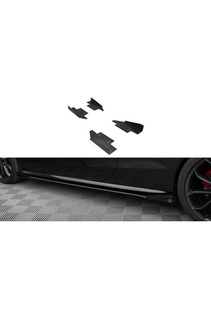 Maxton Design křidélka bočních difuzorů pro Audi A5 8T, plast ABS bez povrchové úpravy, Coupe/Cabrio, vč. S-line