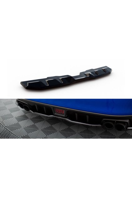 Maxton Design středový spoiler pod zadní nárazník ver.2 pro Subaru Wrx STI Mk1, černý lesklý plast ABS