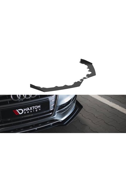 Maxton Design rohové spoilery pod přední nárazník pro Audi S3 8V, černý lesklý plast ABS, Sedan