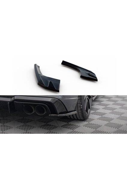 Maxton Design boční difuzory pod zadní nárazník ver.2 pro Audi A3 8V FL, černý lesklý plast ABS, S-line sportback