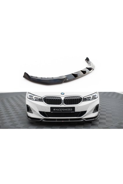 Maxton Design spoiler pod přední nárazník pro BMW řada 3 G20 Facelift, G21 Facelift, černý lesklý plast ABS