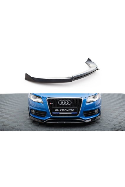 Maxton Design spoiler pod přední nárazník ver.3 pro Audi S4 B8, černý lesklý plast ABS, Sedan/Avant