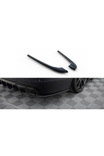 Maxton Design boční difuzory pod zadní nárazník ver.3 pro BMW řada 5 F10- F11, černý lesklý plast ABS, M-Pack