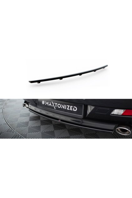 Maxton Design středový spoiler pod zadní nárazník s žebrováním pro BMW řada 6 E63- E64, černý lesklý plast ABS