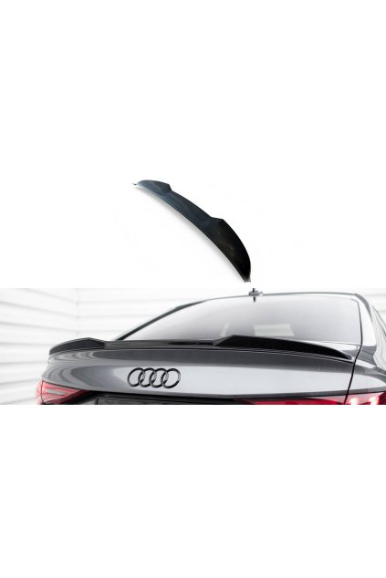 Maxton Design prodloužení spoileru 3d pro Audi S3 8Y Sedan, černý lesklý plast ABS