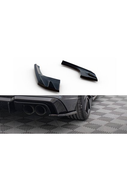 Maxton Design boční difuzory pod zadní nárazník ver.2 pro Audi S3 8V, černý lesklý plast ABS, Sportback