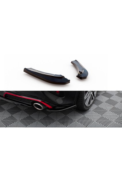 Maxton Design boční difuzory pod zadní nárazník pro Kia Cee'd Mk3 GT Facelift, černý lesklý plast ABS