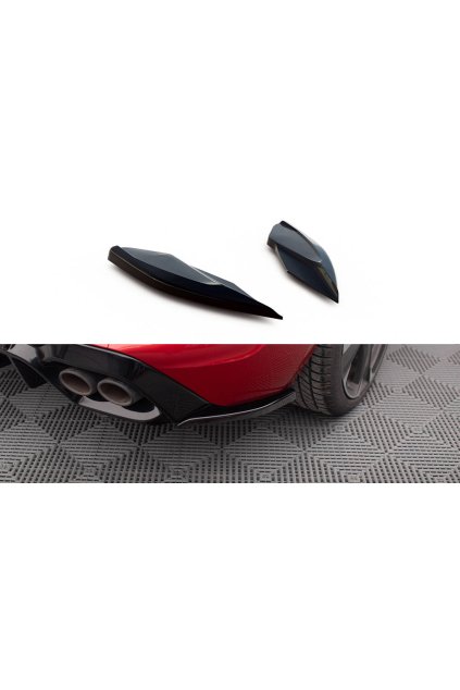 Maxton Design boční difuzory pod zadní nárazník ver.2 pro Cupra Leon, černý lesklý plast ABS, Hatchback