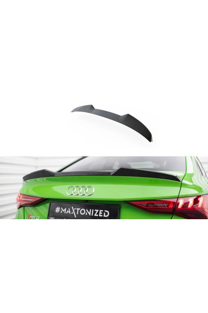 Maxton Design prodloužení víka kufru pro Audi RS3 8Y, materiál pravý karbon, Sedan
