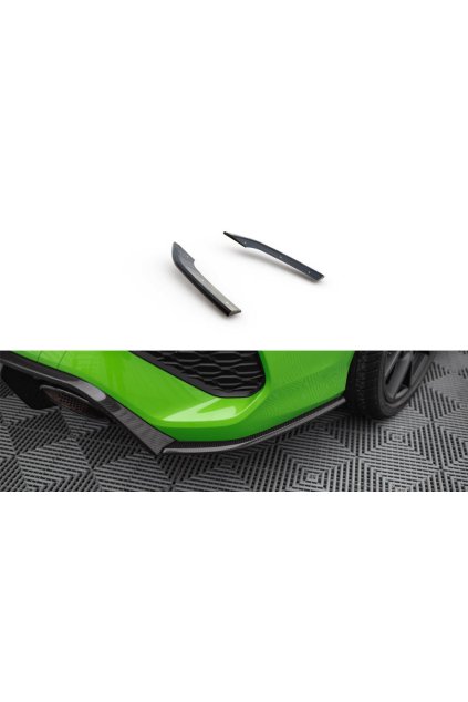 Maxton Design Carbon Division spoiler pod zadní nárazník v.2 pro Audi RS3 8Y, materiál pravý karbon, Sedan