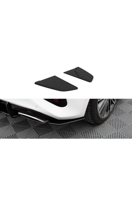 Maxton Design "Street Pro" boční difuzory pod zadní nárazník pro Kia Cee'd Mk3 /GT, plast ABS bez povrchové úpravy, s červenou linkou