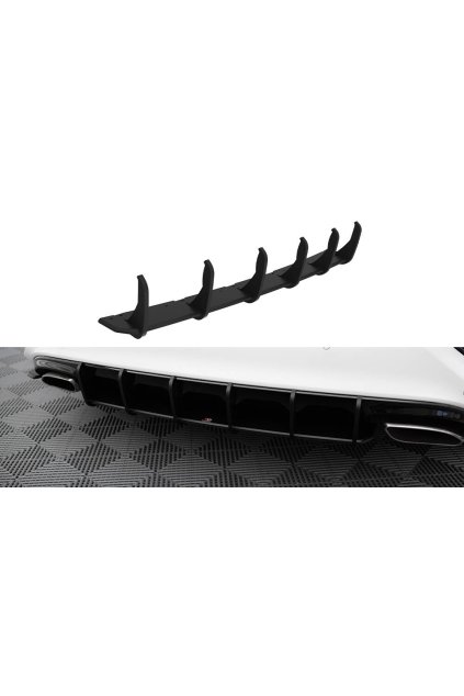 Maxton Design "Street Pro" difuzor zadního nárazníku pro Kia Cee'd Mk 3/ProCeed GT, plast ABS bez povrchové úpravy, s černou a červenou linkou