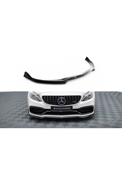 Maxton Design spoiler pod přední nárazník ver.3 pro Mercedes třída C S205/C63 AMG, W205/C63 AMG, černý lesklý plast ABS, Sedan/Estate