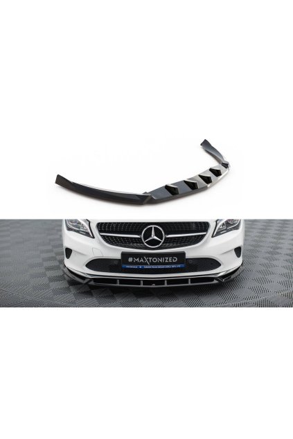 Maxton Design spoiler pod přední nárazník pro Mercedes CLA C 117 Facelift/Standard, černý lesklý plast ABS
