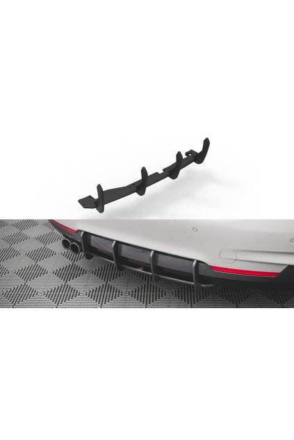 Maxton Design "Street Pro" difuzor zadního nárazníku v.1 pro BMW řada 4 F32, plast ABS bez povrchové úpravy, M-Pack